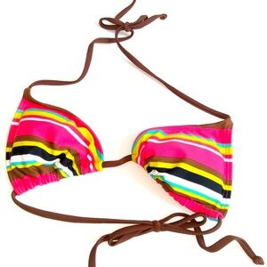 Alloy Striped Bikini Top, Size S, NWOT